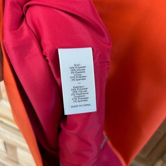 Elizabeth and James Orange Sleeveless Blouse Zip Back Autumn Tank Top Size‎ XS - Picture 9 of 10